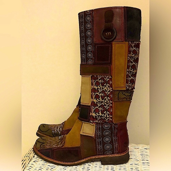 Timberland LTD Edition Patchwork Boots Size 8 - Picture 2 of 6